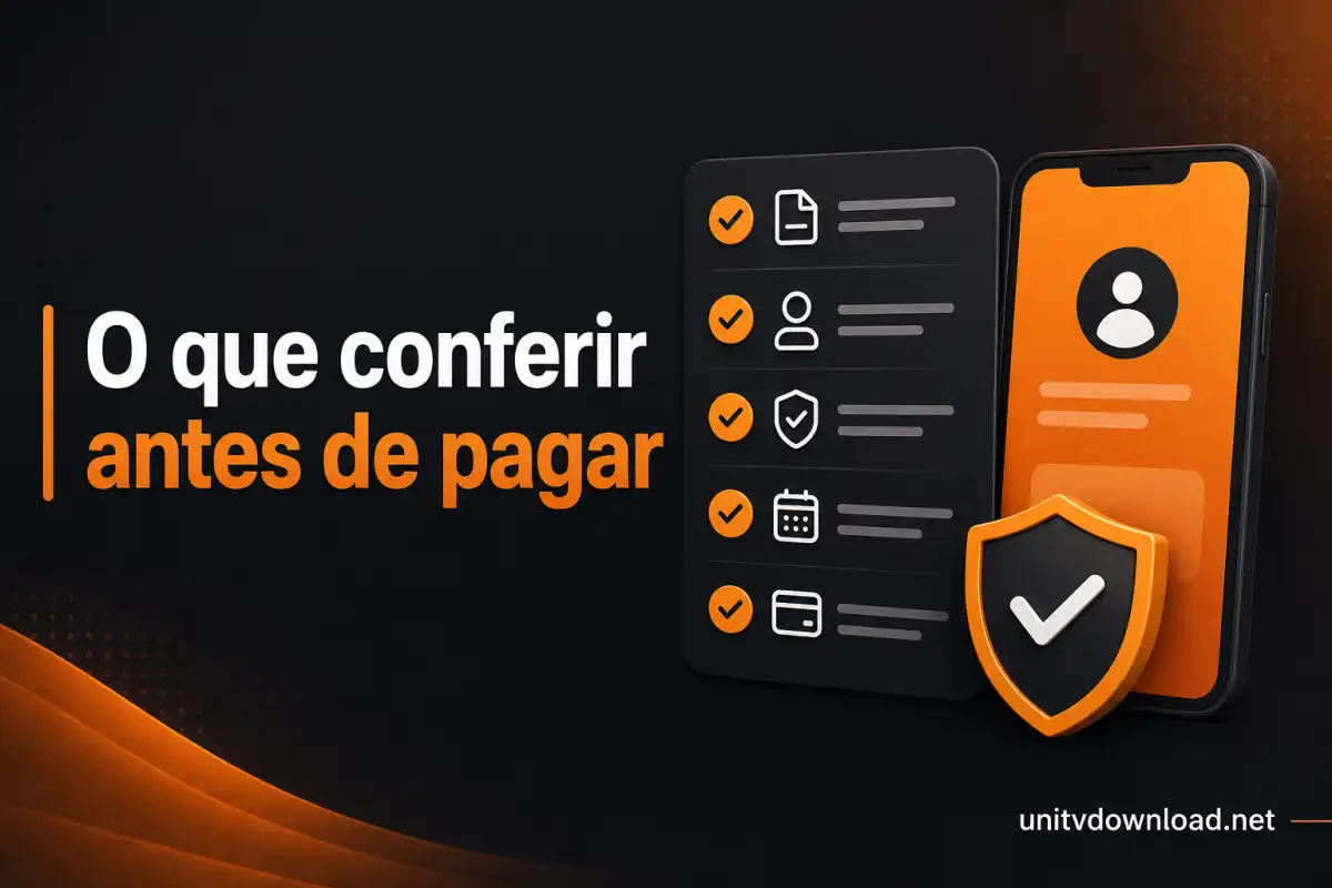 O que conferir antes de pagar Checklist para conferir antes de pagar ou renovar no UniTV